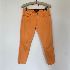Lucky Brand Zoe Straight Crop Orange Jeans